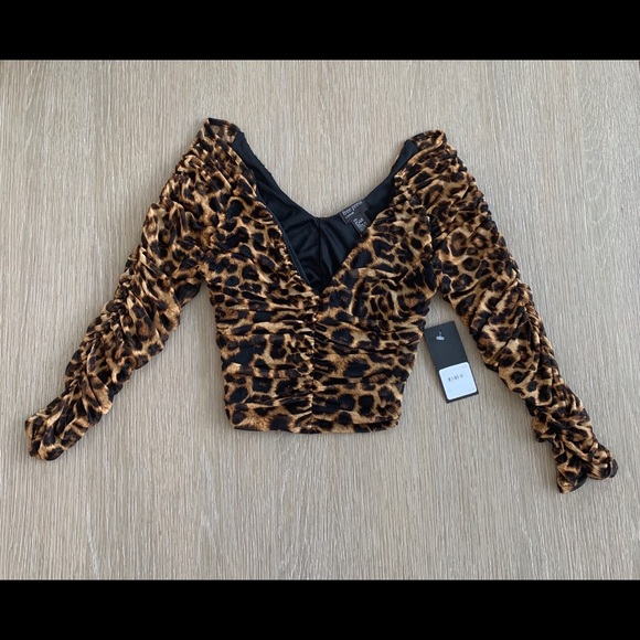 Free Press Leopard Print Crop Top - Picture 3 of 5